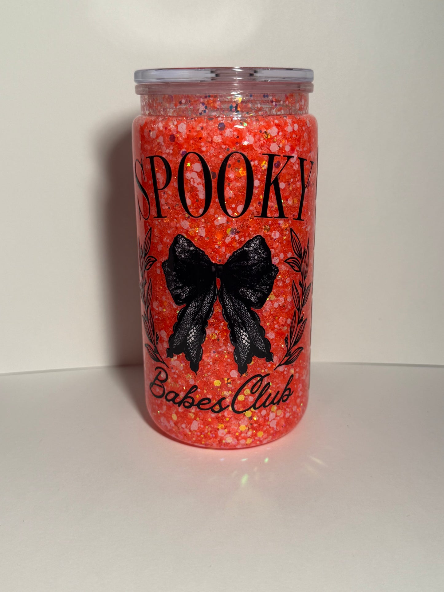16oz spooky glow acrylic snow globe
