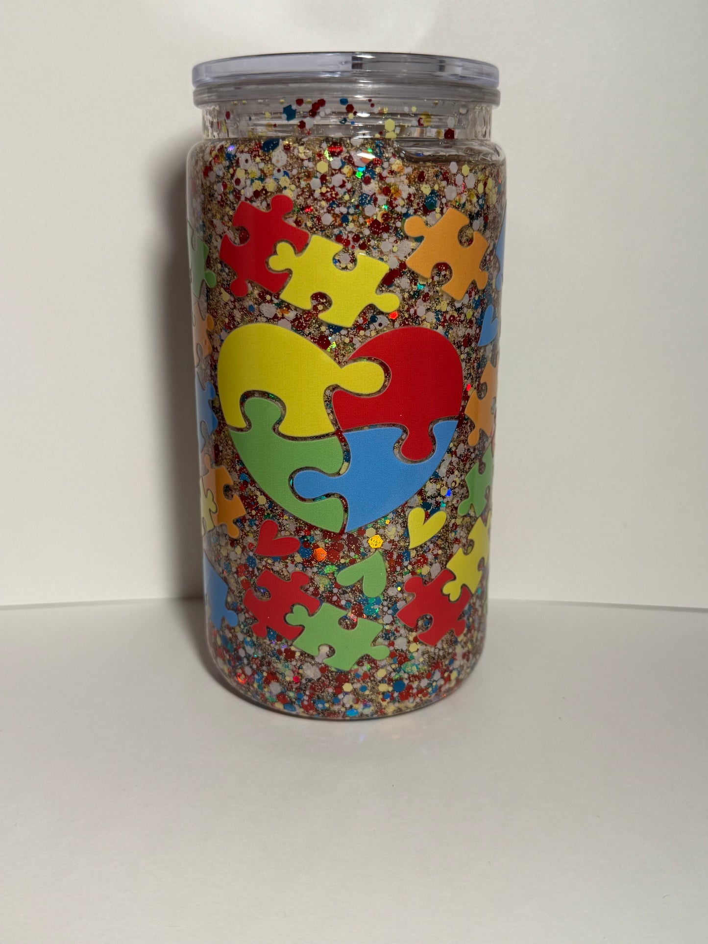 16oz awareness acrylic snow globe