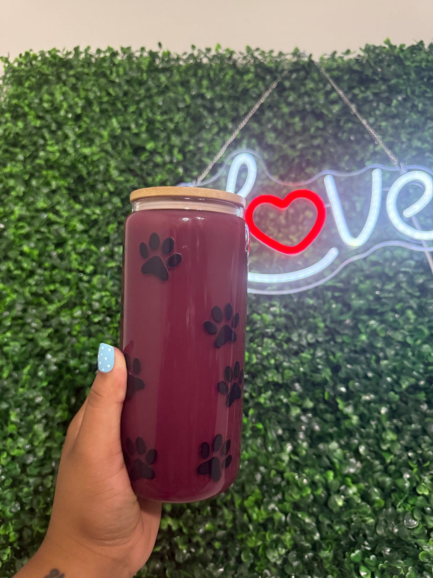 16oz glass solid color