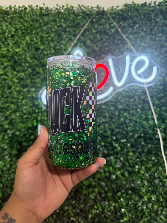 16oz acrylic f that glitter