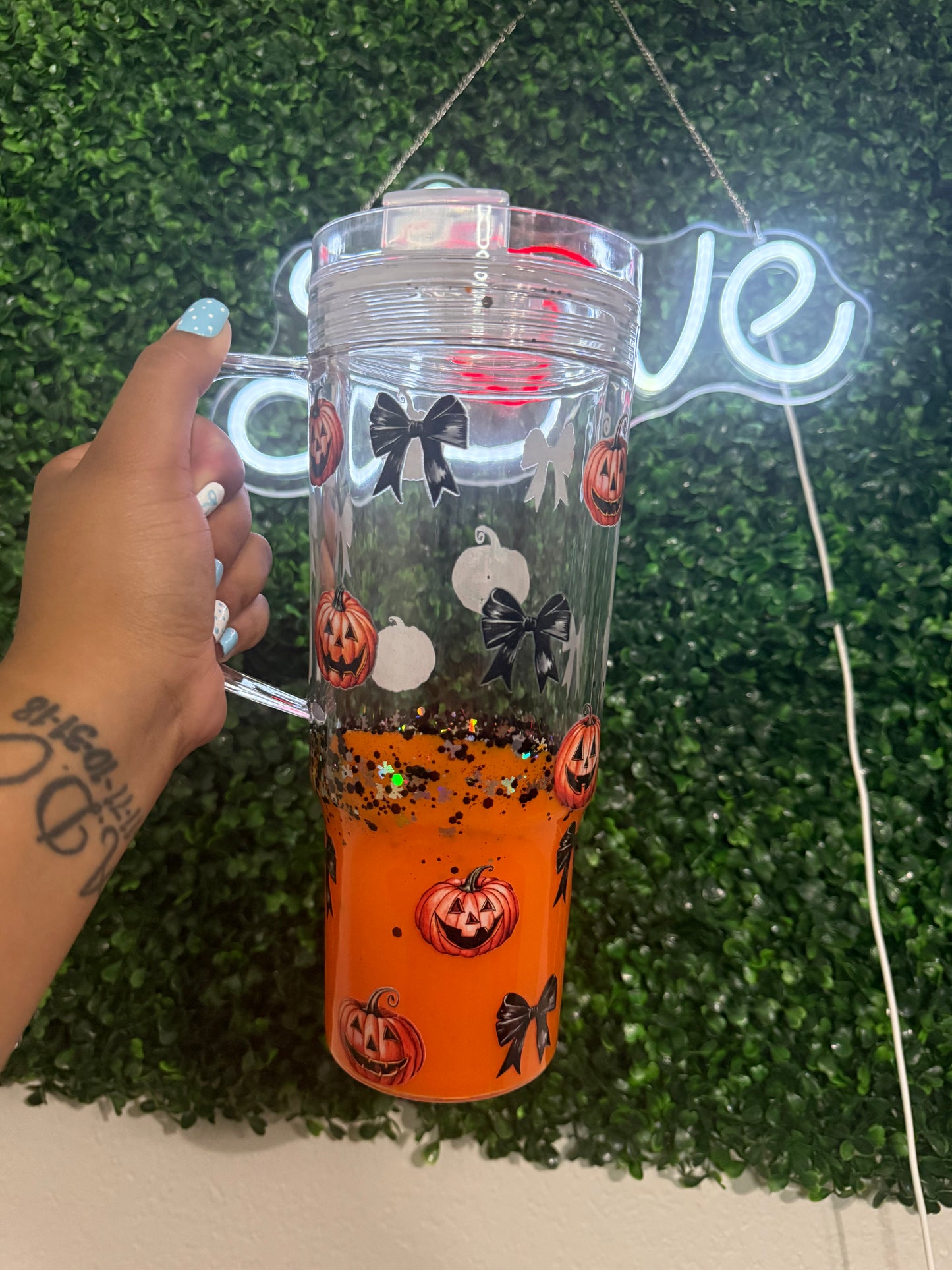 40oz acrylic halloween lava
